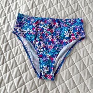 Cupshe Floral High-Waist Bikini Bottom - Medium